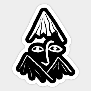 Mountain Face Sticker